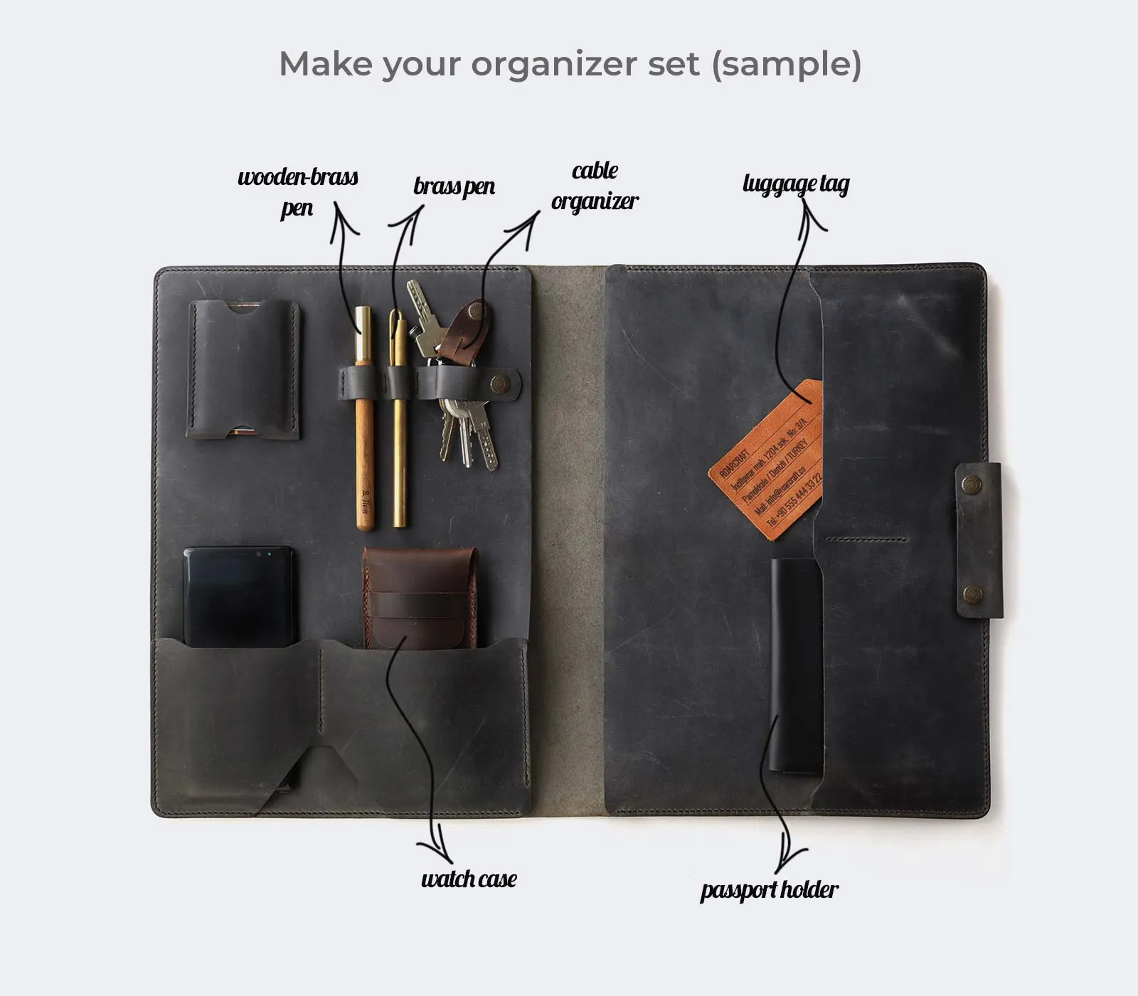 Leather reMarkable 2 Organizer