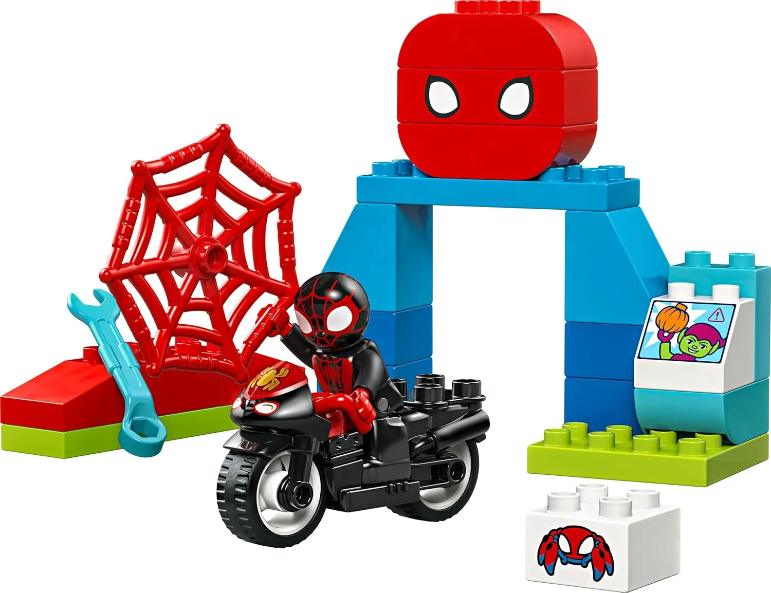 LEGO DUPLO Marvel Spin's Motorcycle Adventure Set Kit for Ages 2 