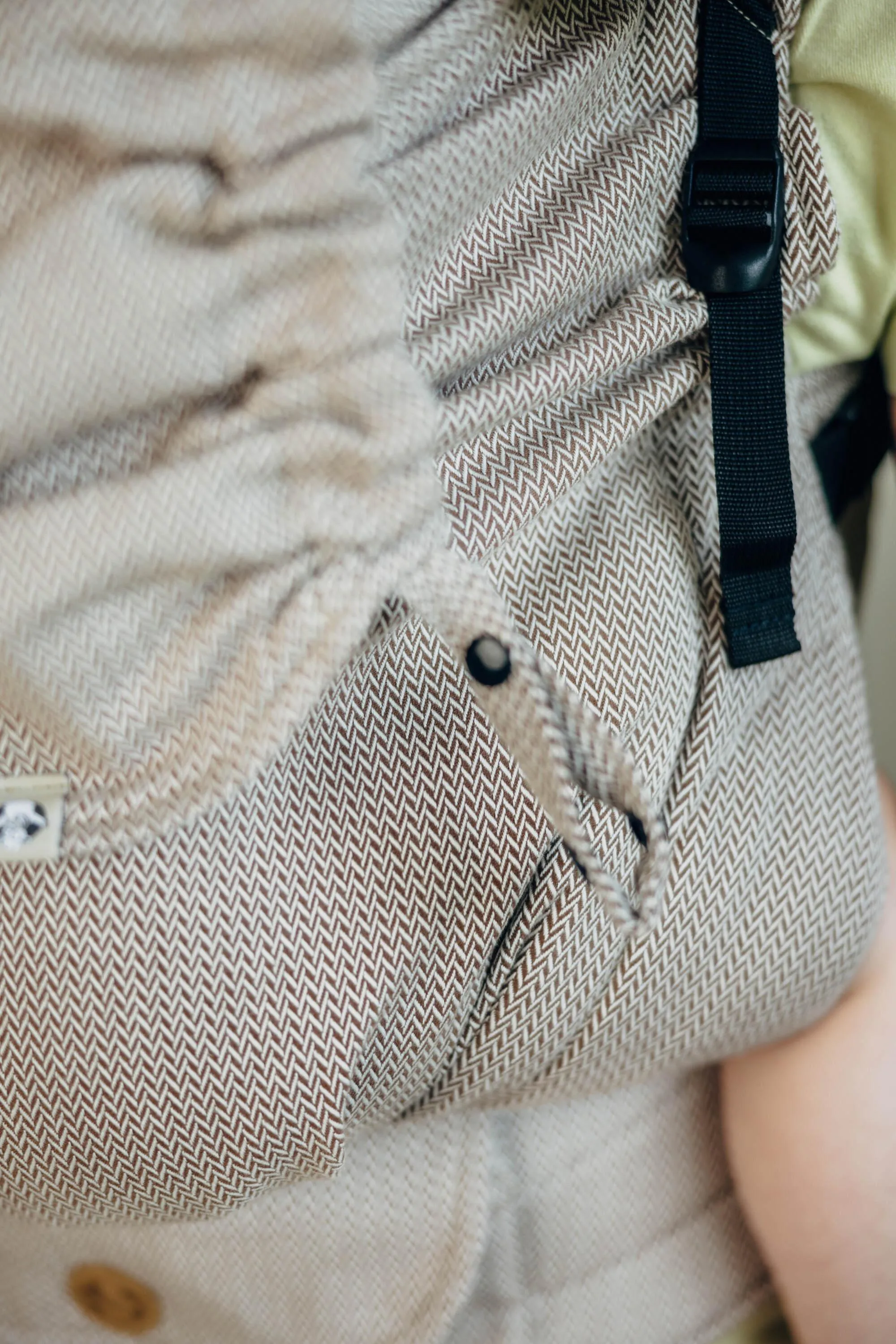 LennyLamb Preschool Carrier Little Herringbone Almond