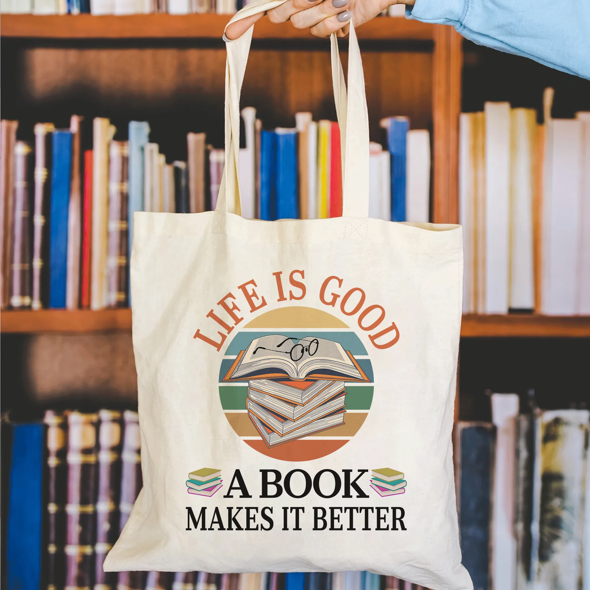 Life Is Good A Book Makes It Better Book Lovers Gift TBW107