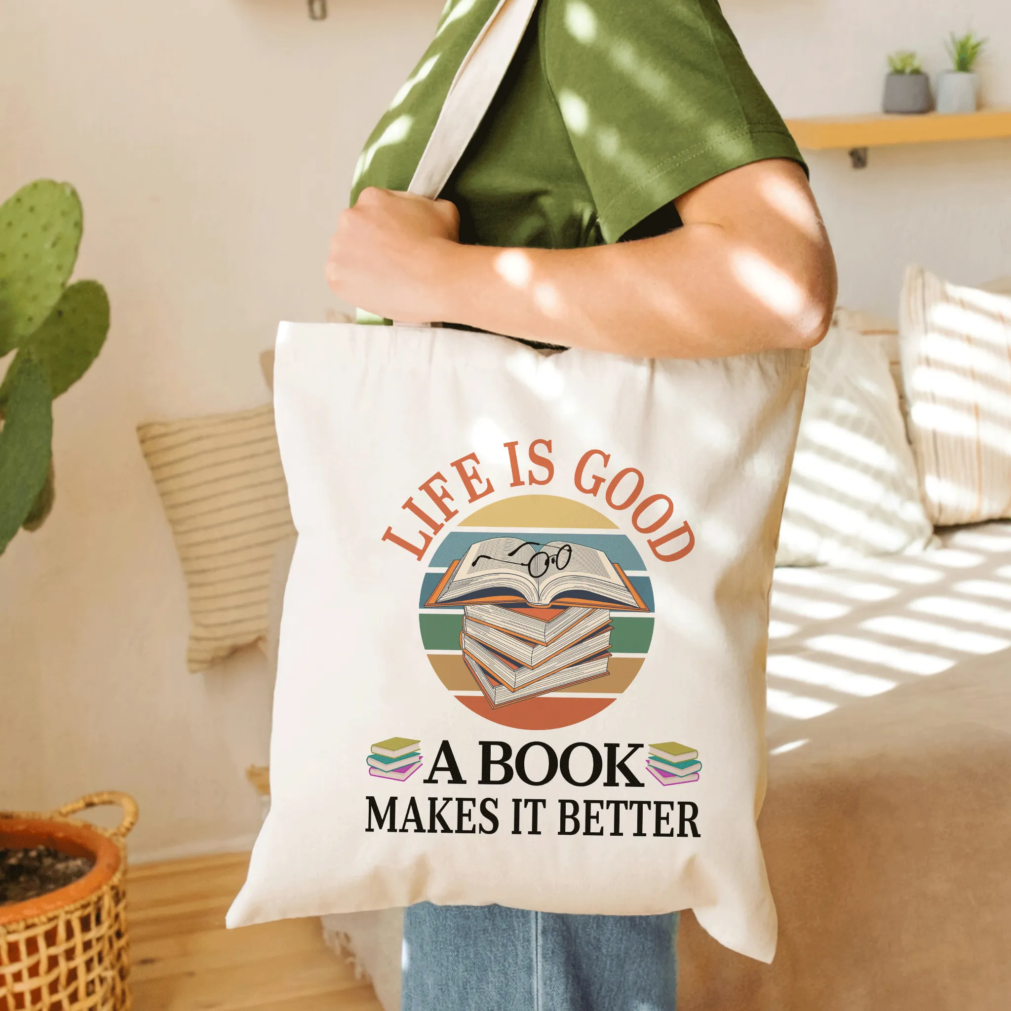 Life Is Good A Book Makes It Better Book Lovers Gift TBW107