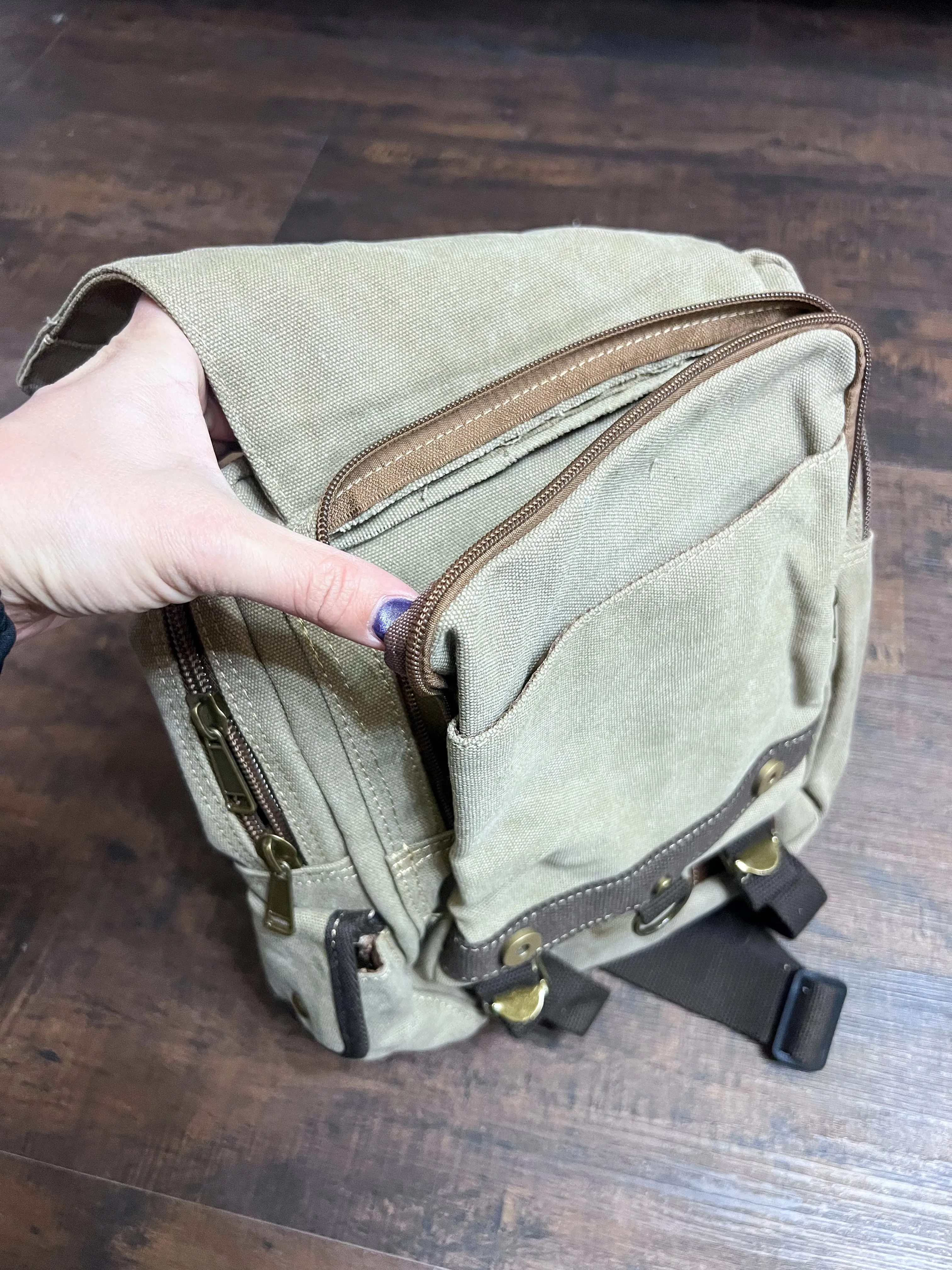 Light Brown Padded Canvas Sling