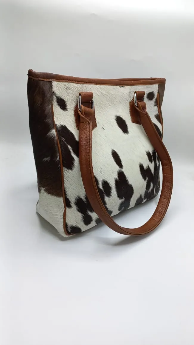 Light Weight Women's Stylish Leather  Custom Tote Bag | Tri Colour