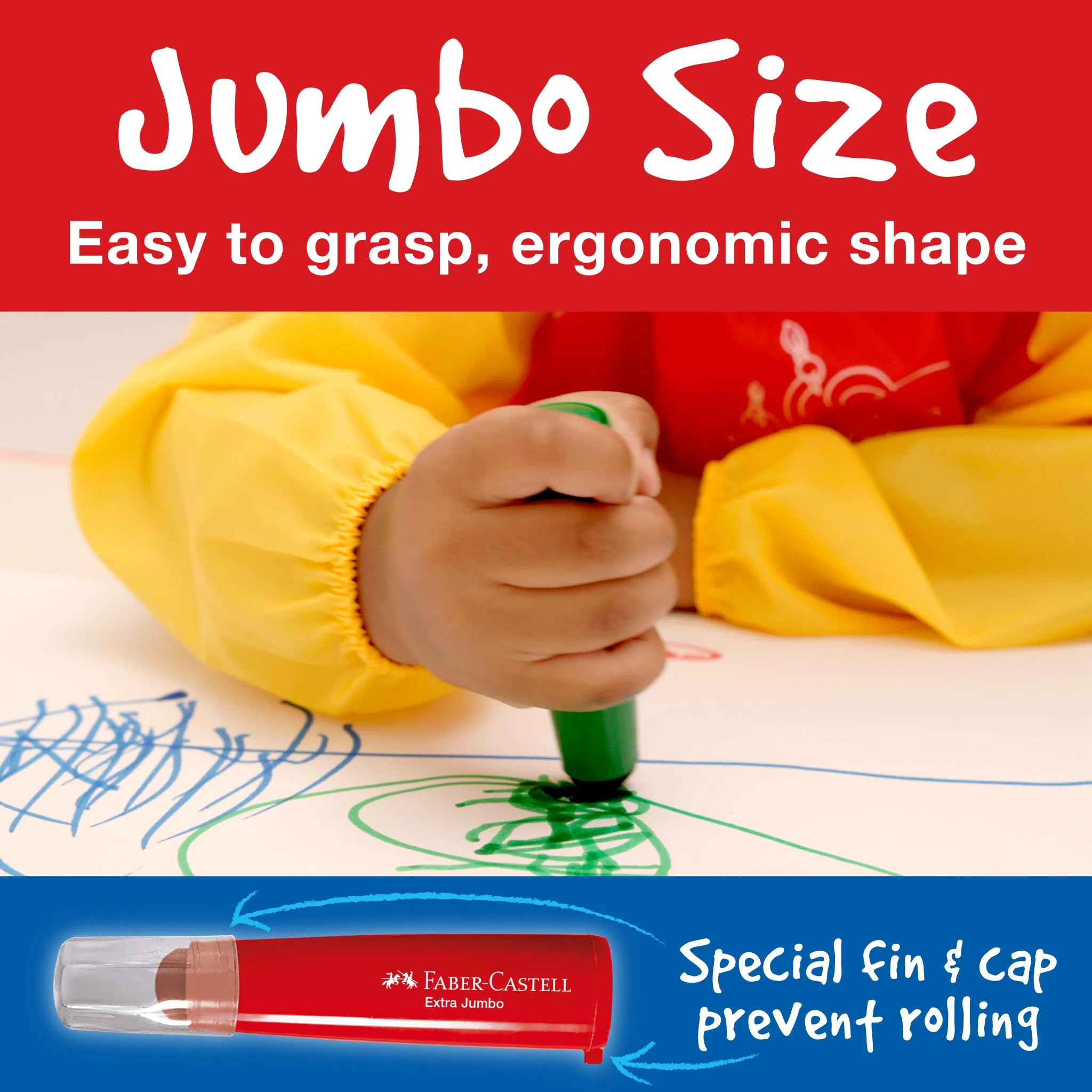 Little Creatives 6 Extra Jumbo Ultra Washable Markers - #354503