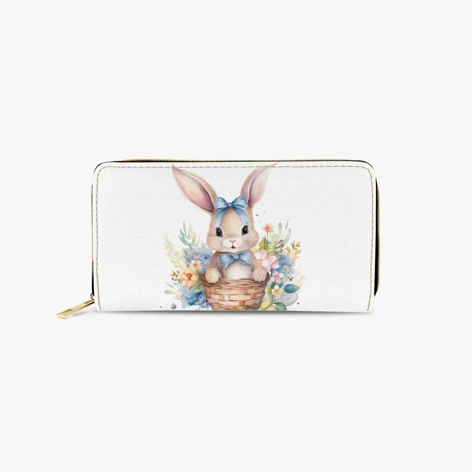 Long Type Zipper Purse, Easter, Rabbit, awd-1347