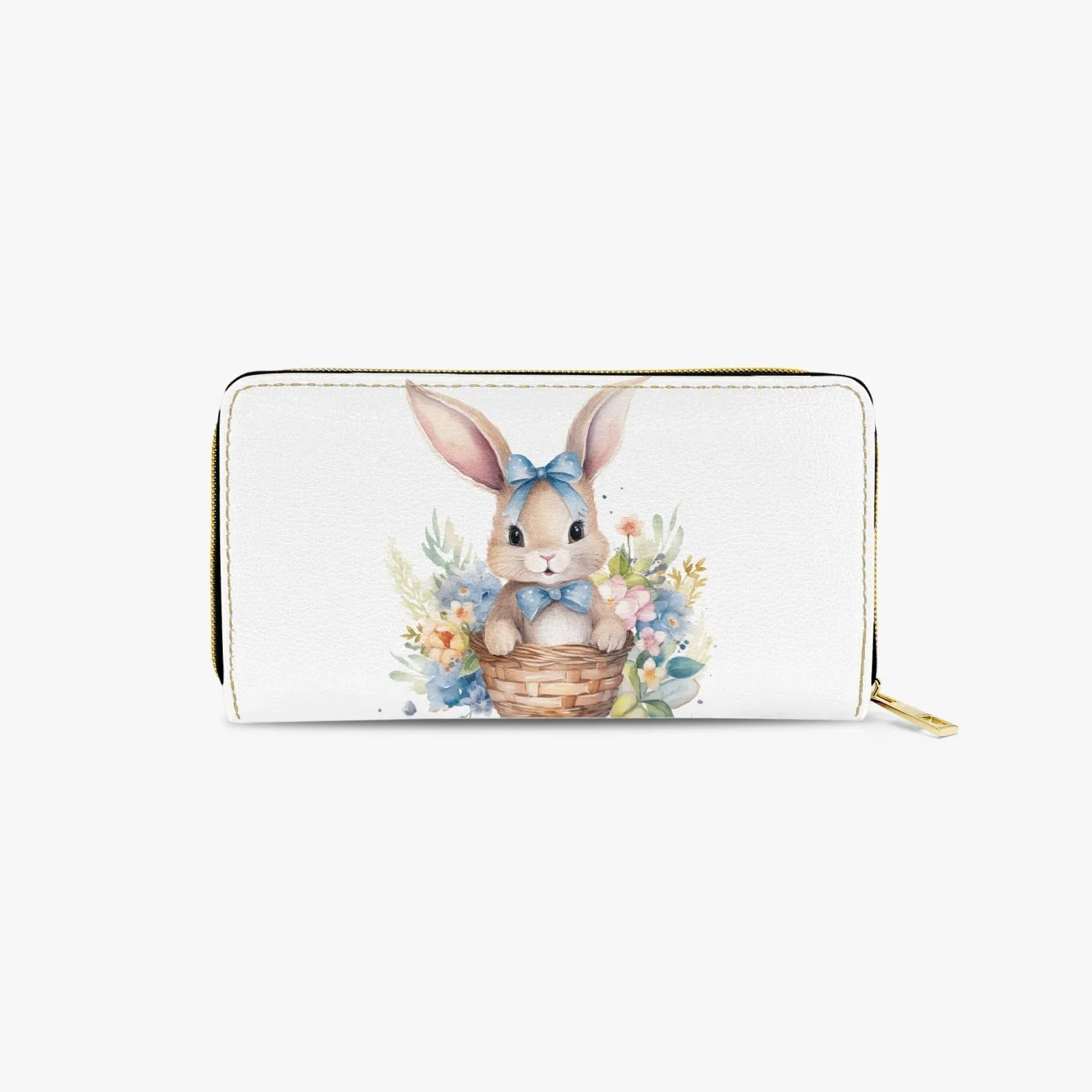 Long Type Zipper Purse, Easter, Rabbit, awd-1347