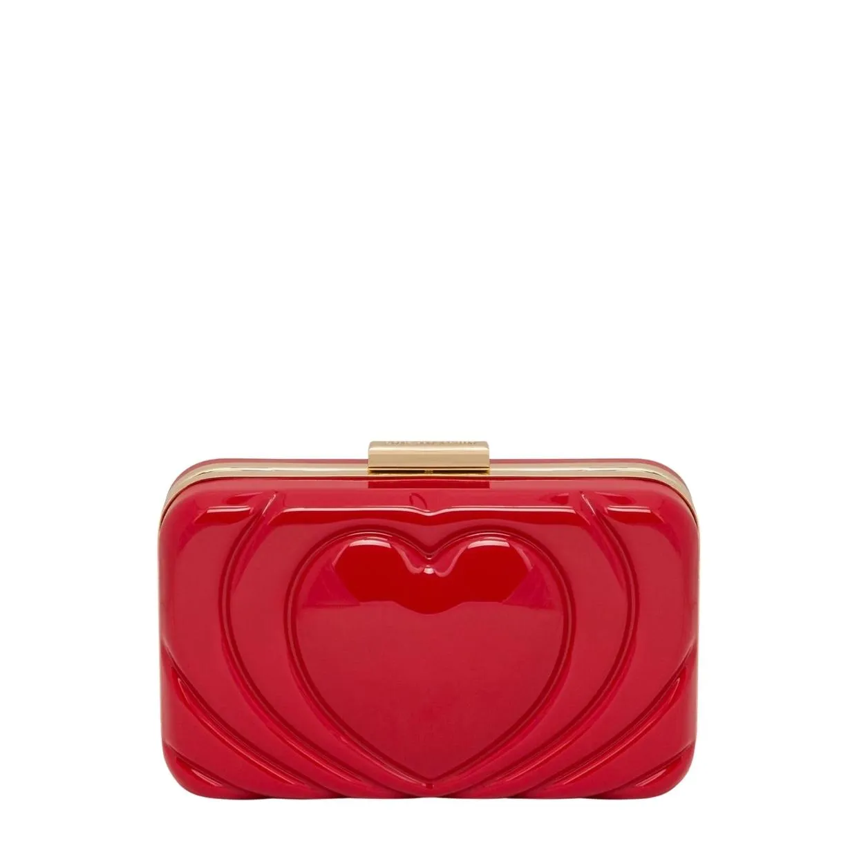 Love Moschino Heart Logo Red Clutch Bag