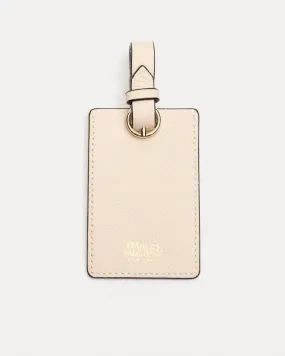 Luggage Tag Tumbled Leather Oyster