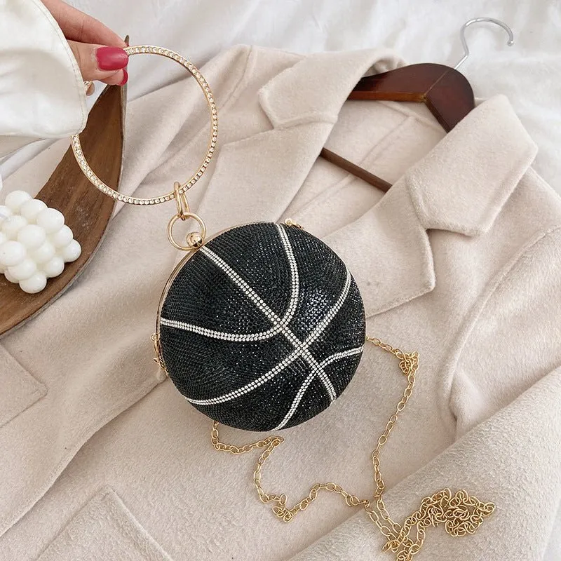 Luxy Moon Basketball Clutch Bags for Women Football Shape Wedding Party Purse