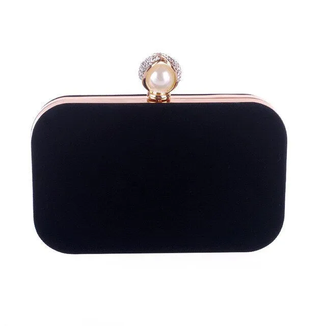 Luxy Moon Pearl Clasp Evening Bag for Formal Party