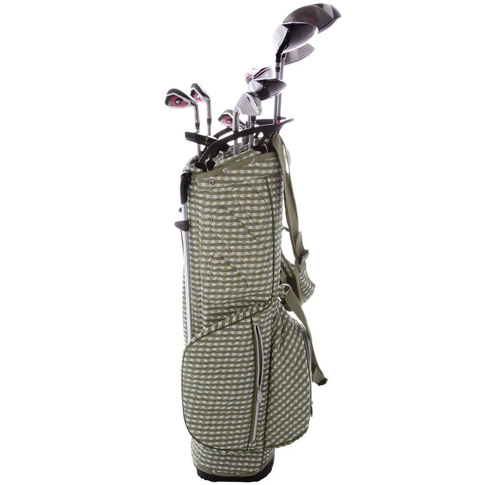 Lynx Ladies 11-Piece Premium Crystal Golf Package Set - White/Olive/Light Olive