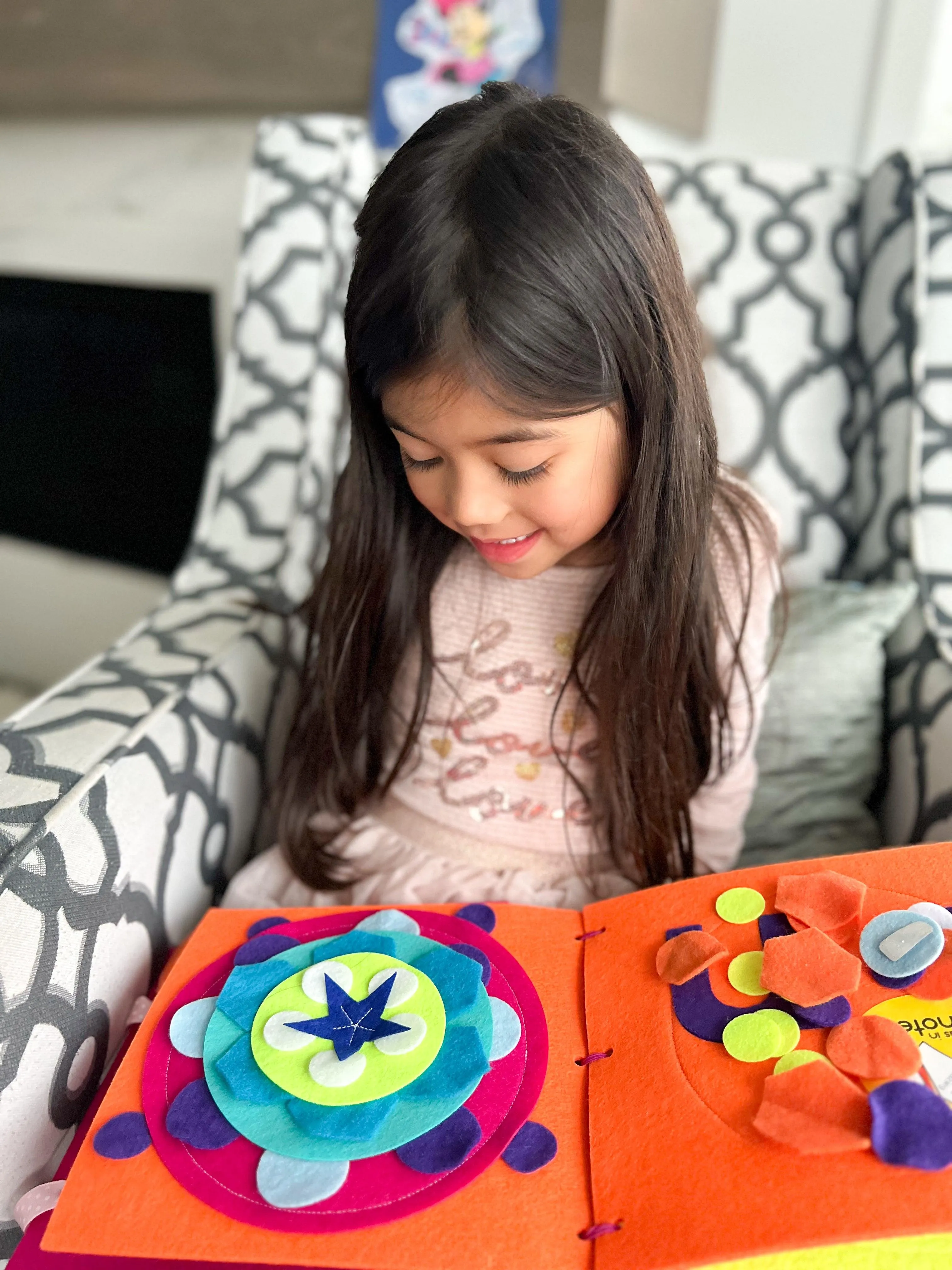 Mandala Builder Loose Parts Quiet Book Page