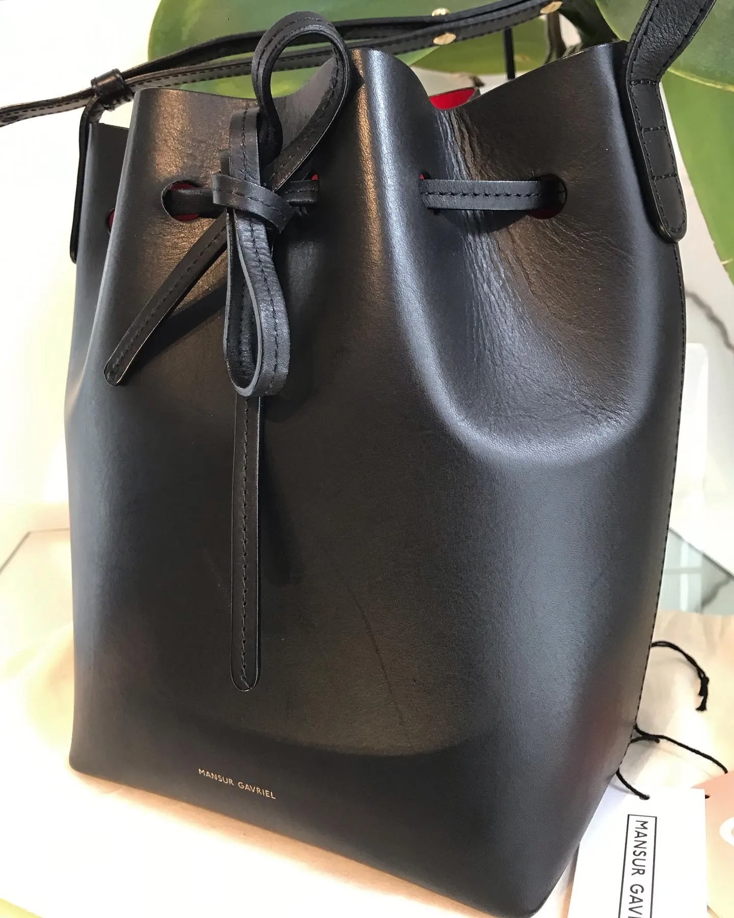 MANSUR GAVRIEL Leather Mini Bucket Bag