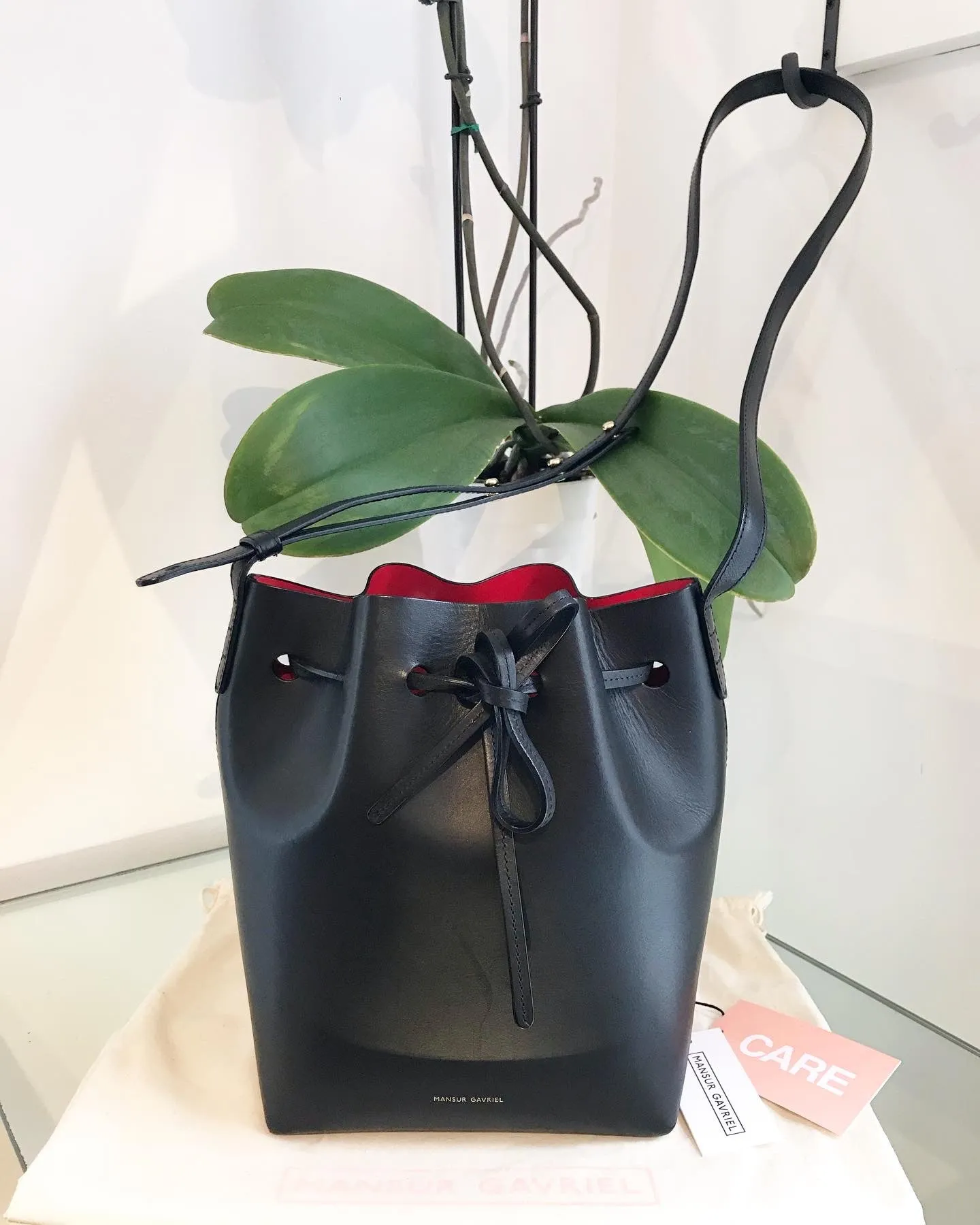 MANSUR GAVRIEL Leather Mini Bucket Bag