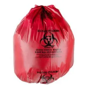 Medegen Medical Biohazardous Waste Collection Bag, 1.25mil Thick, 40" × 46" Red (150 Count)