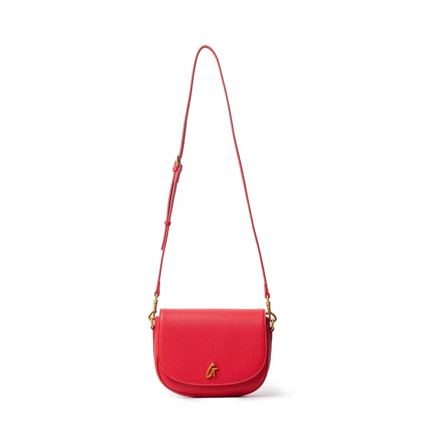 MEDIUM PEBBLE SHOULDER BAG - RED