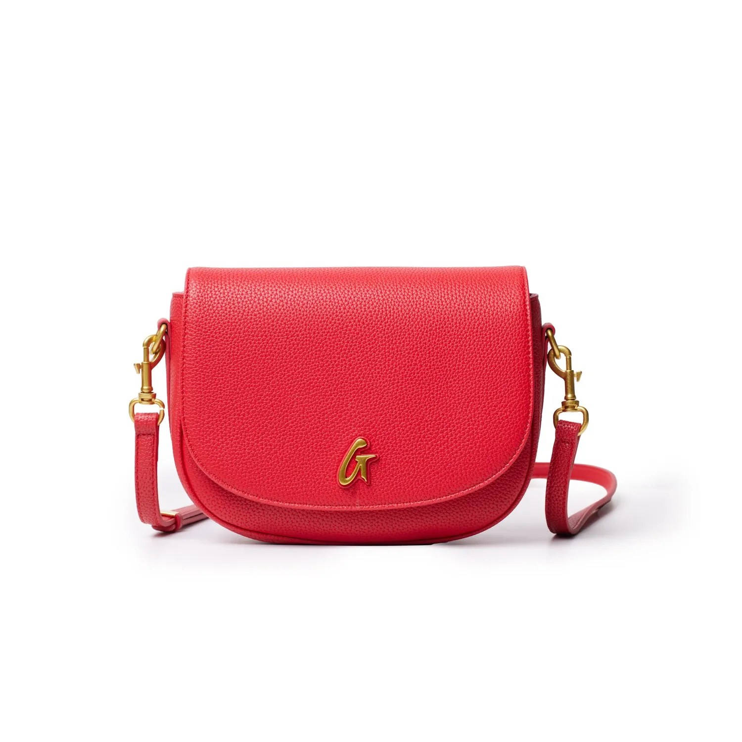 MEDIUM PEBBLE SHOULDER BAG - RED