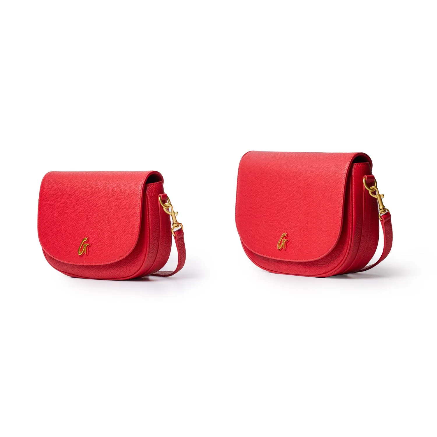 MEDIUM PEBBLE SHOULDER BAG - RED