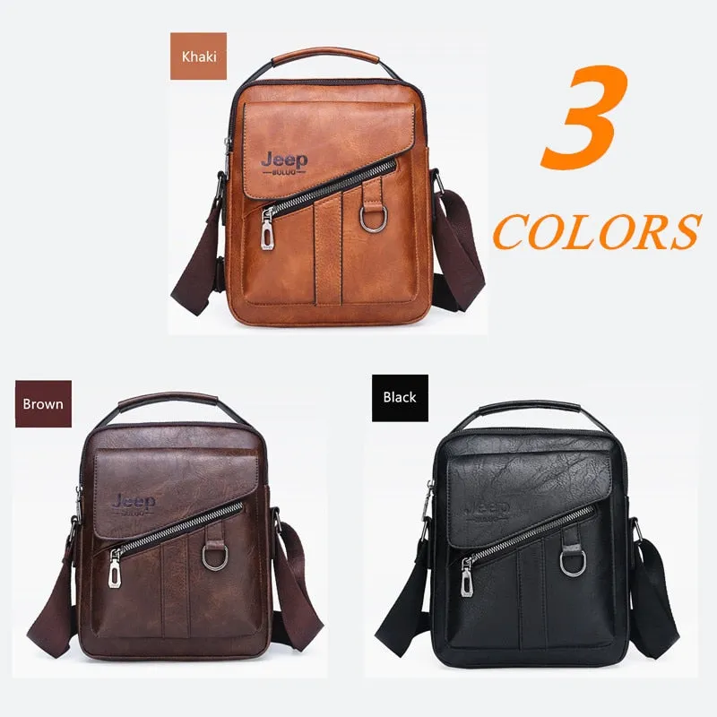 Men Bags Crossbody Shoulder Bag For Male Split Leather Messenger Tote Bag Travel Luxury Brand New  Fashion Business