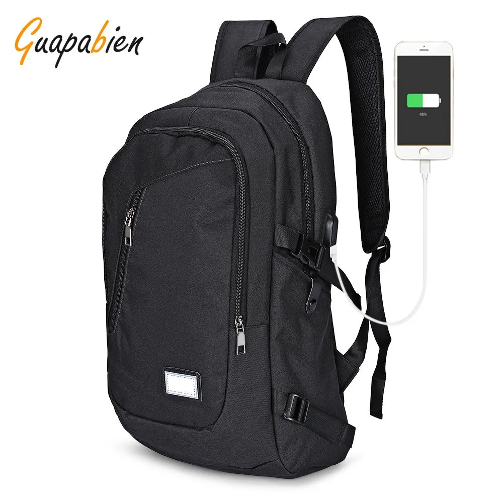 Men's Travel Backpack with External USB Charge Port