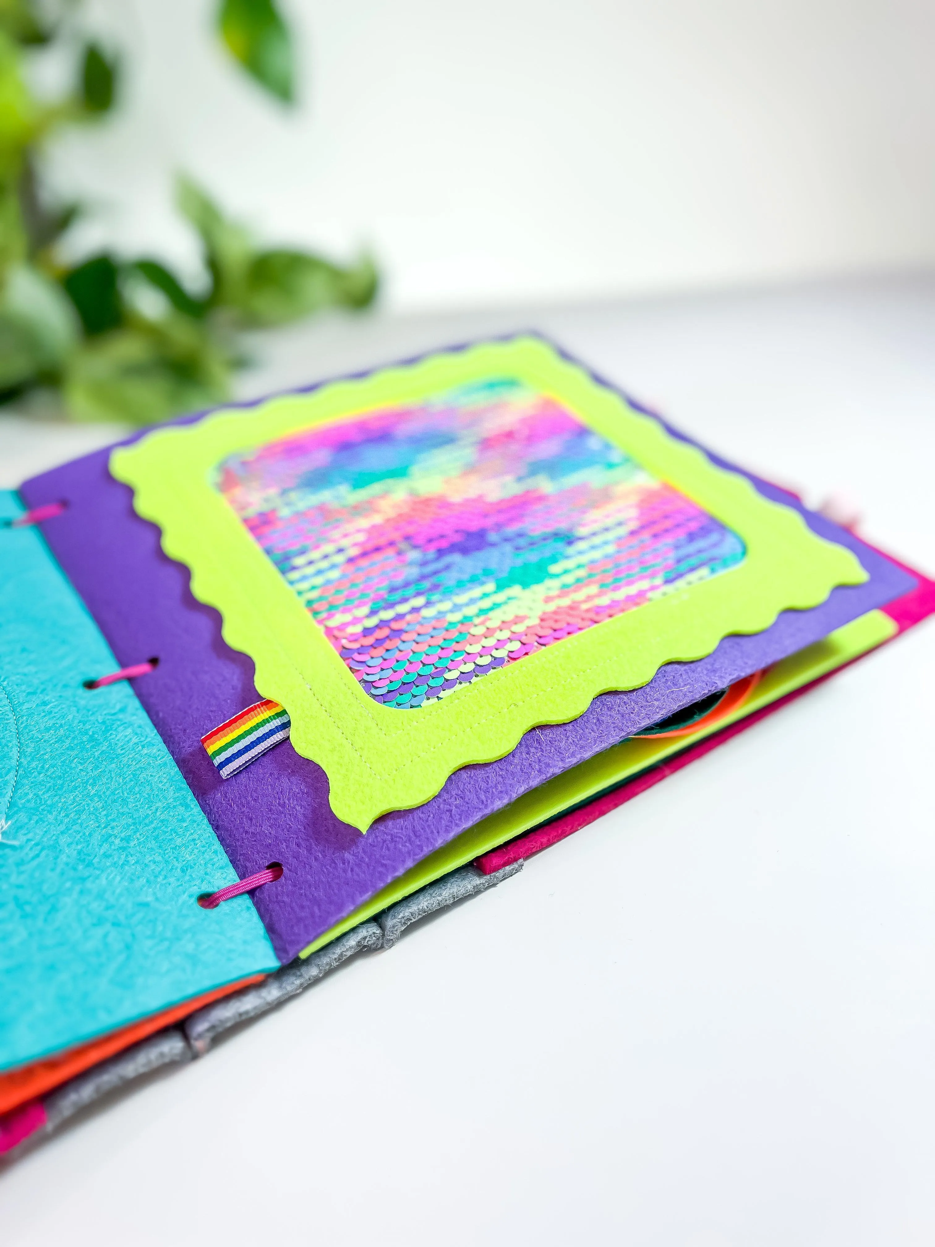 Mermaid Flip Sequins Quiet Book Page