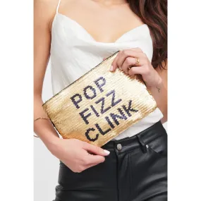 Message Reversible Sequin Evening Bag