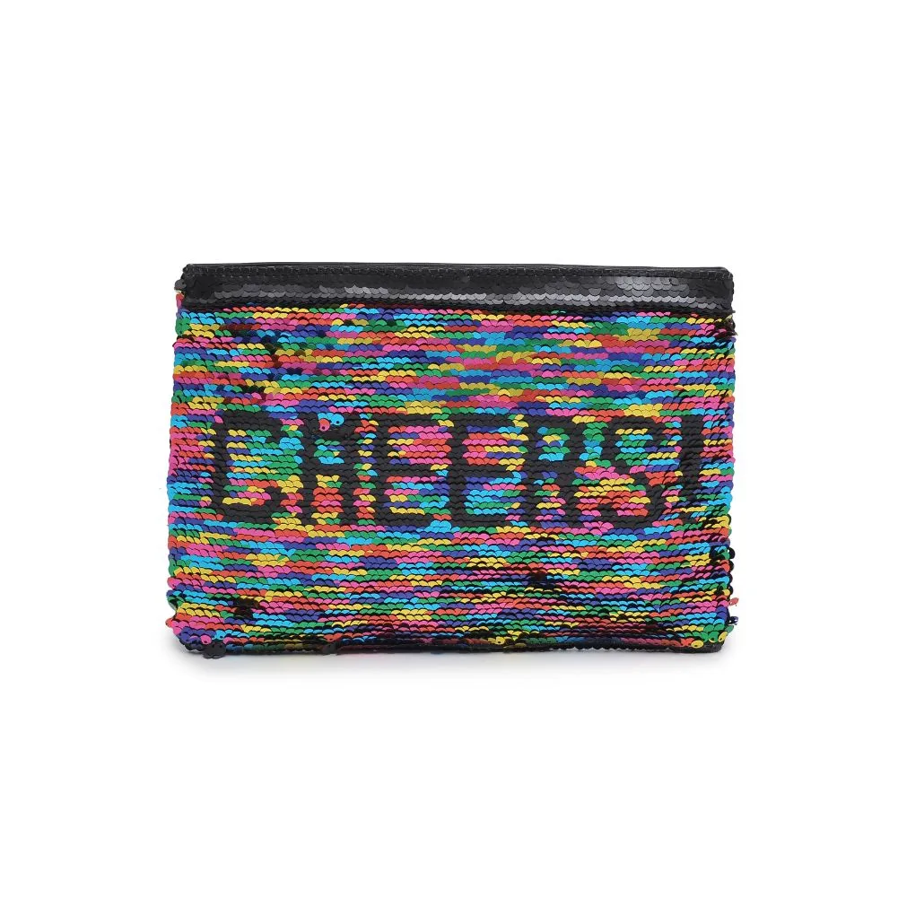 Message Reversible Sequin Evening Bag