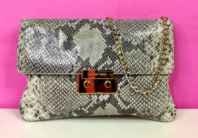 MICHAEL KORS SNAKESKIN ENVELOPE BAG