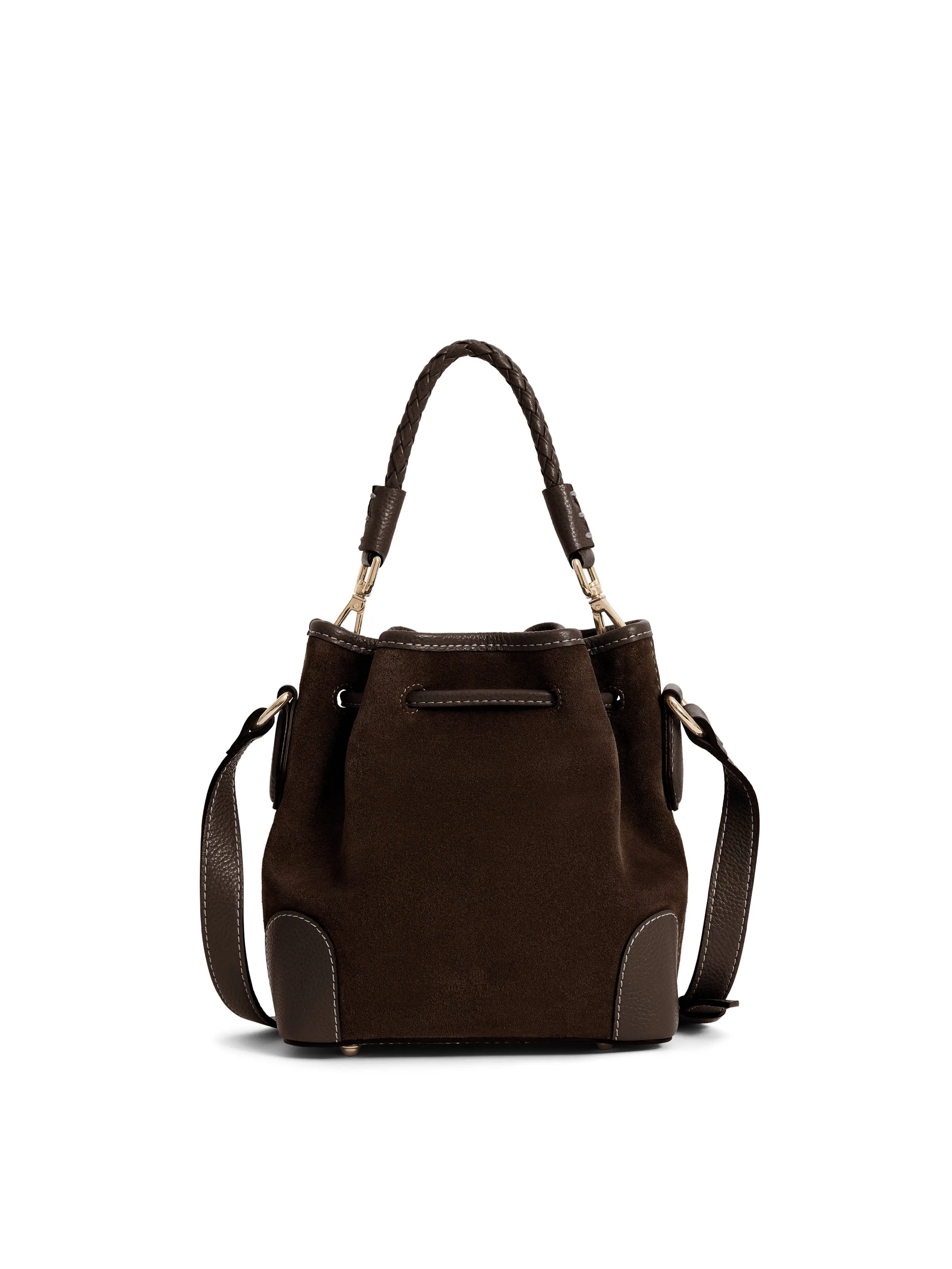 Mini Bibury Bucket Bag - Chocolate Suede