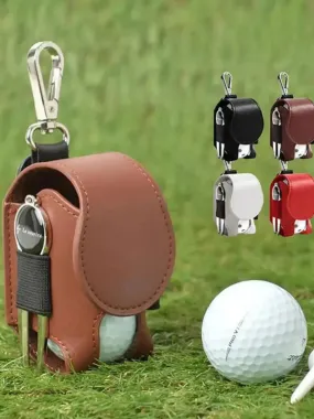 Mini Leather Golf Ball Pouch