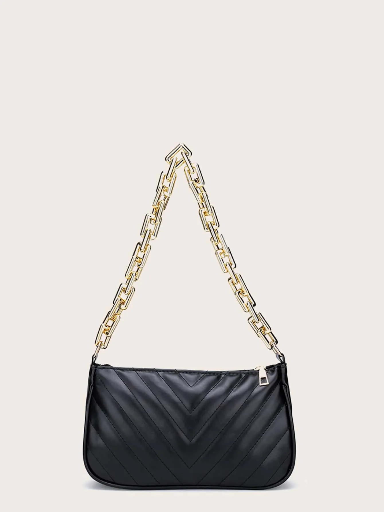 Minimalist Quilted Chain Shoulder Bag