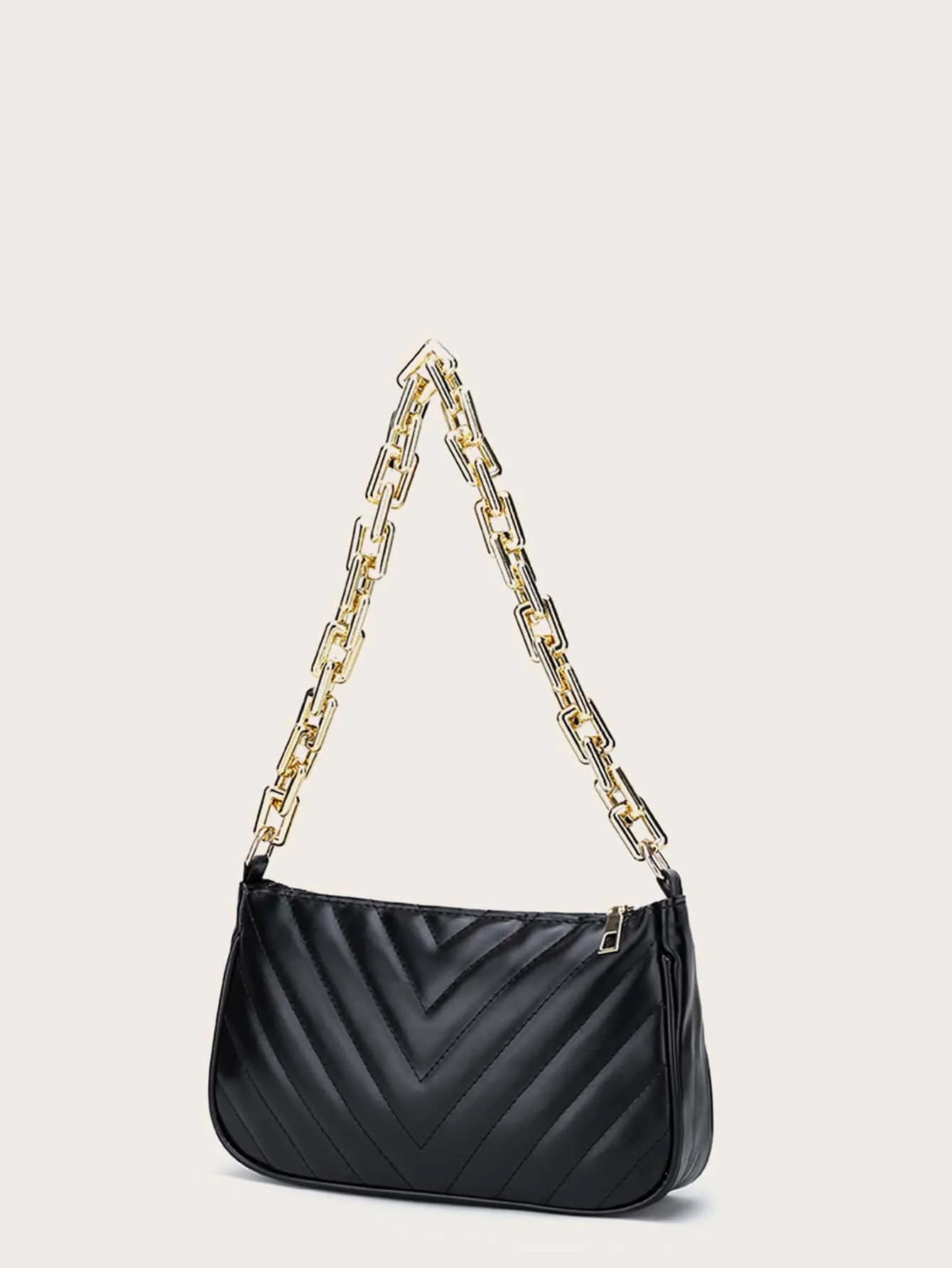 Minimalist Quilted Chain Shoulder Bag