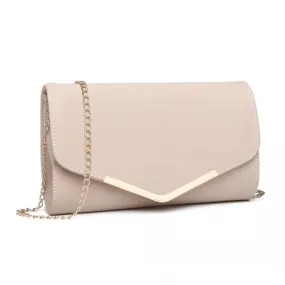 Miss Lulu Leather Look Envelope Clutch Bag in Pink - Sleek & Stylish Evening Essential