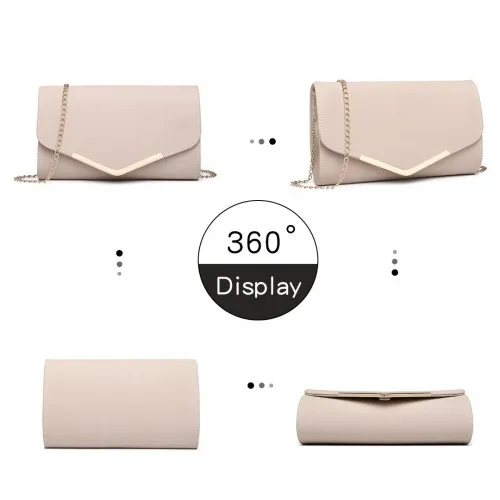 Miss Lulu Leather Look Envelope Clutch Bag in Pink - Sleek & Stylish Evening Essential