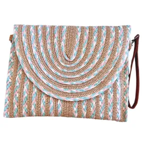 Mixed Straw Clutch/Crossbody