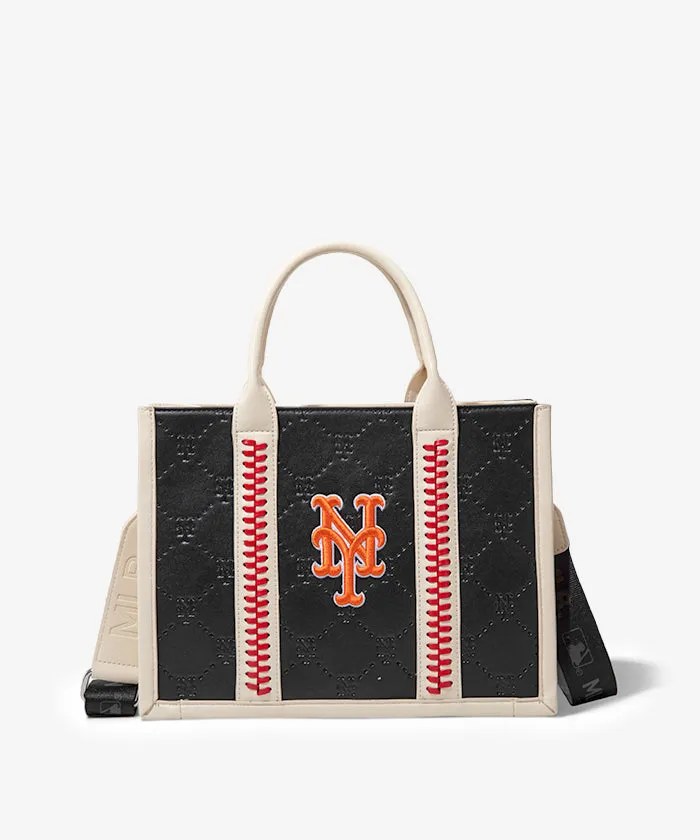 MLB New York Yankees Leather Stitched Tote Bag