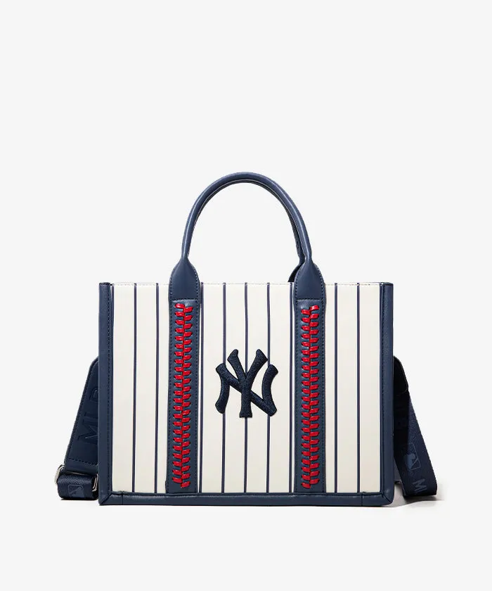 MLB New York Yankees Leather Stitched Tote Bag