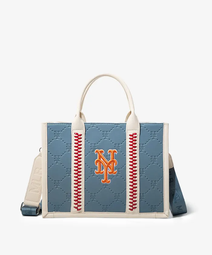 MLB New York Yankees Leather Stitched Tote Bag