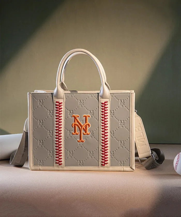 MLB New York Yankees Leather Stitched Tote Bag