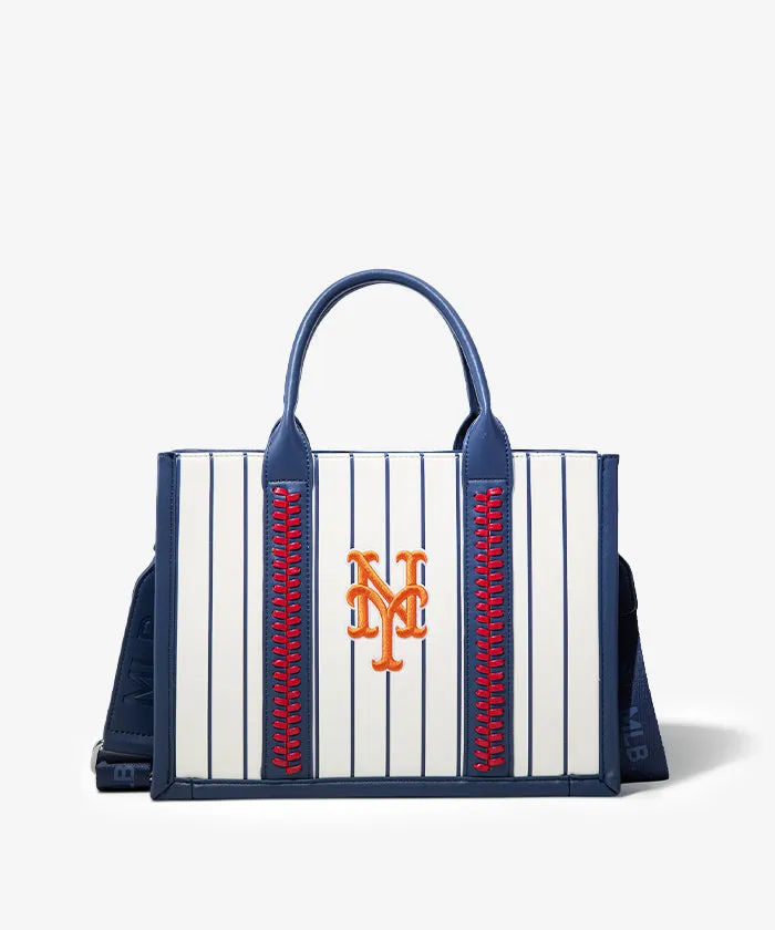 MLB New York Yankees Leather Stitched Tote Bag