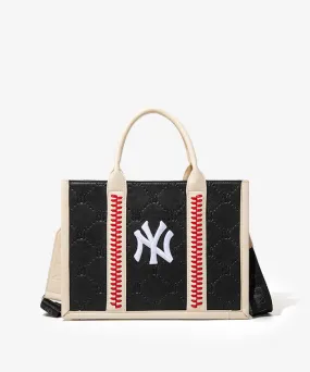 MLB New York Yankees Leather Stitched Tote Bag