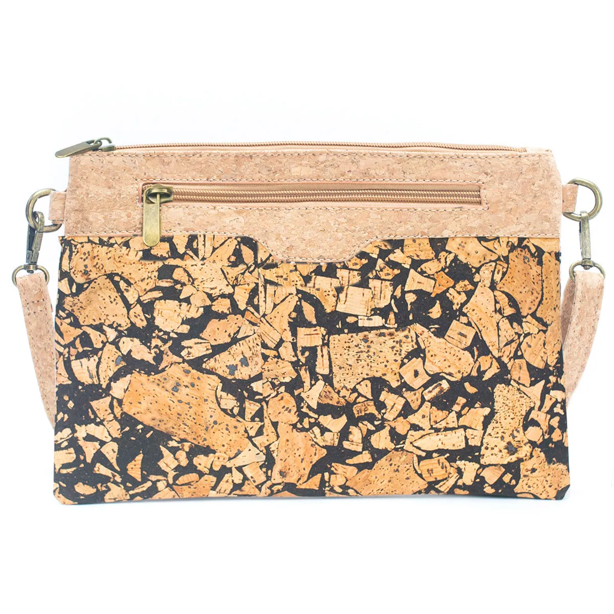 Natural Cork and Coffee Bean Fusion: Women's Crossbody Bag and Clutch Design BAG-2290