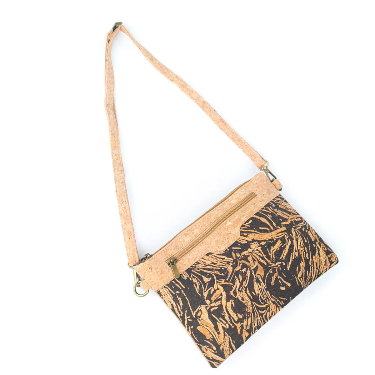 Natural Cork and Coffee Bean Fusion: Women's Crossbody Bag and Clutch Design BAG-2290