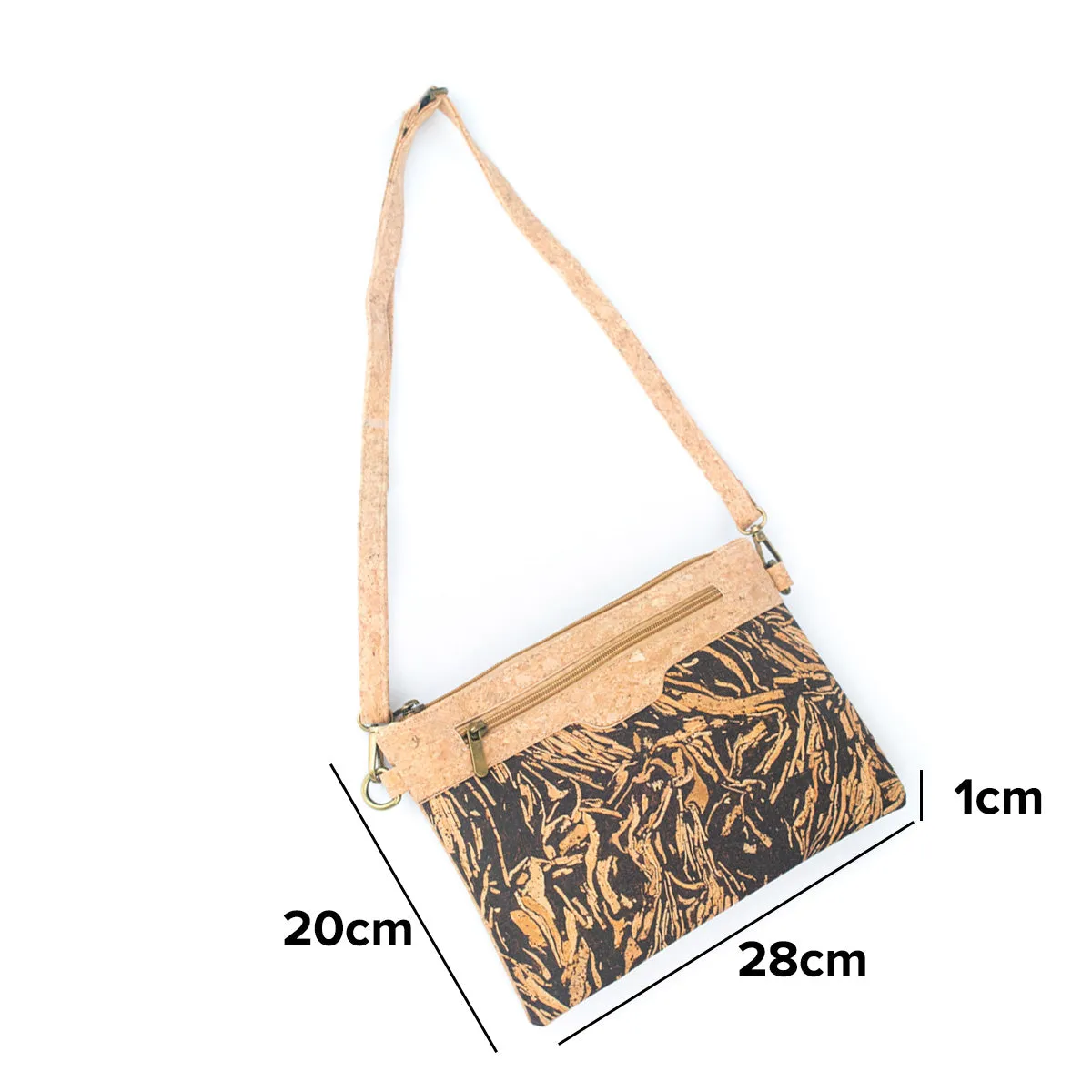 Natural Cork and Coffee Bean Fusion: Women's Crossbody Bag and Clutch Design BAG-2290