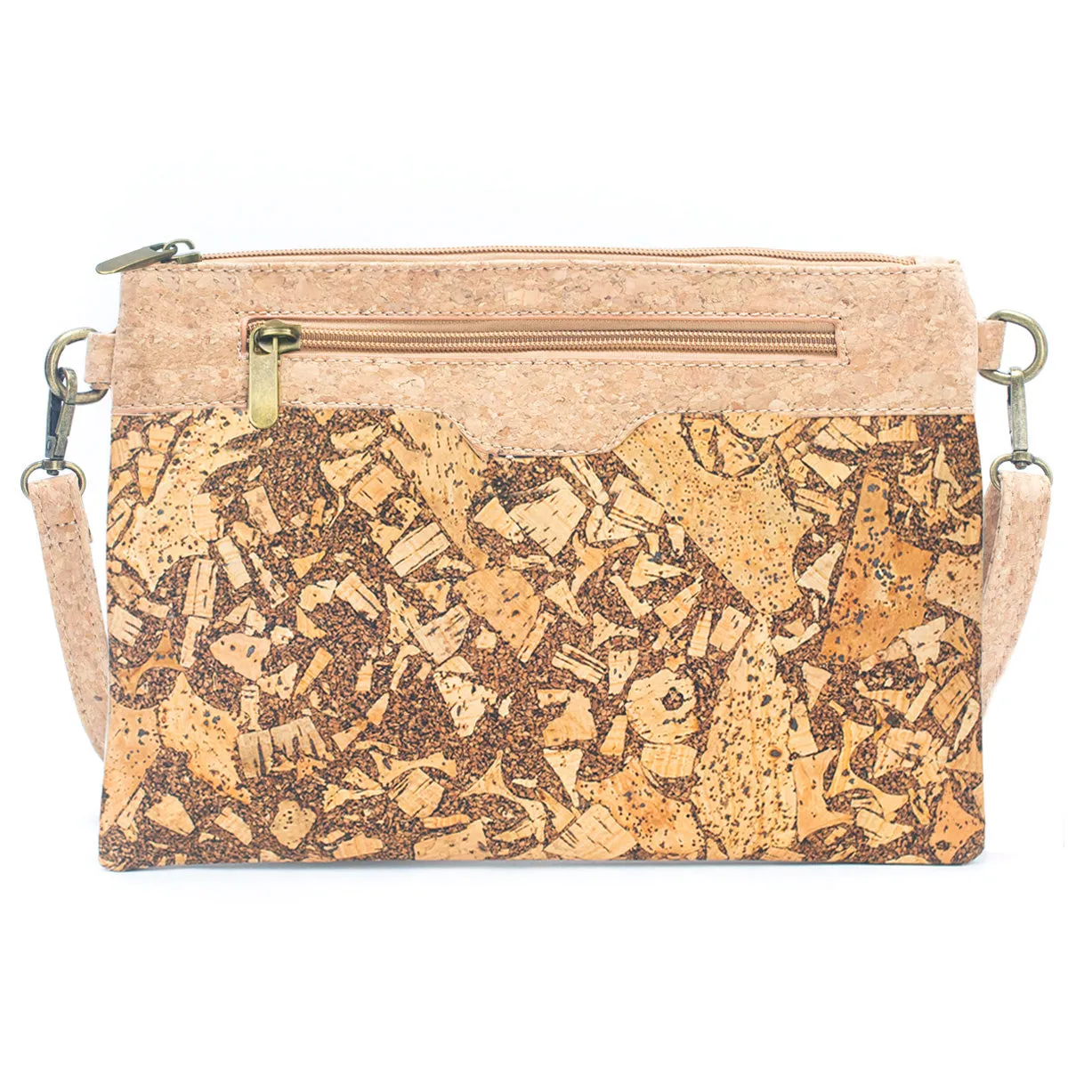 Natural Cork and Coffee Bean Fusion: Women's Crossbody Bag and Clutch Design BAG-2290