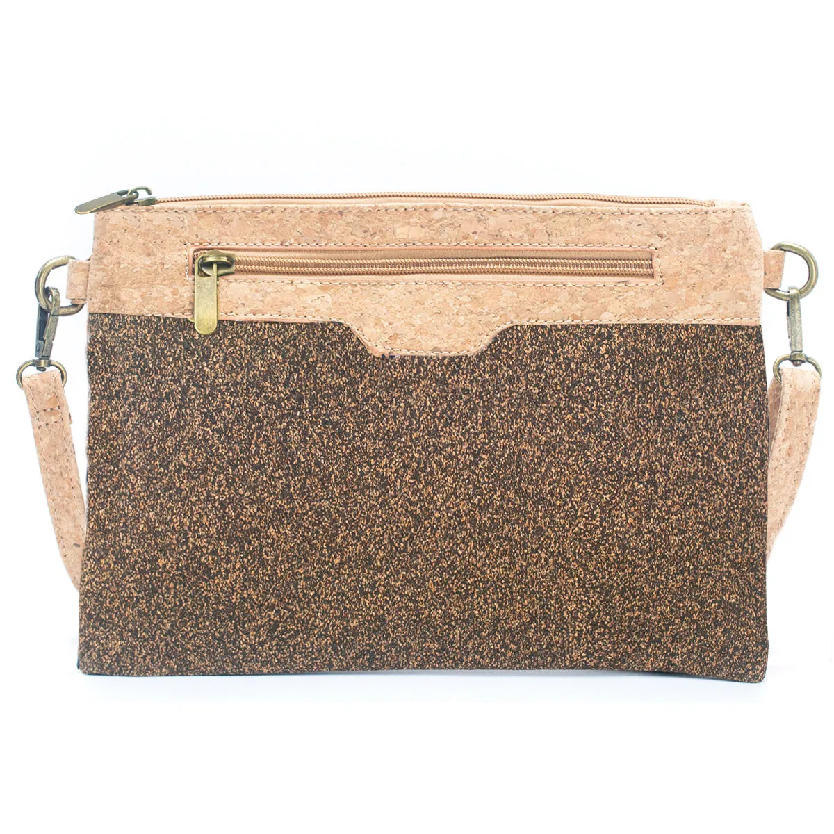 Natural Cork and Coffee Bean Fusion: Women's Crossbody Bag and Clutch Design BAG-2290