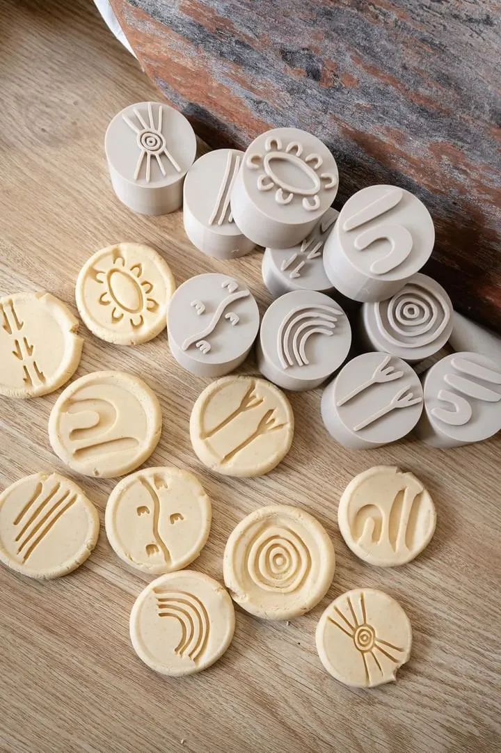 Natural Stamps - Indigenous Symbols set of 10