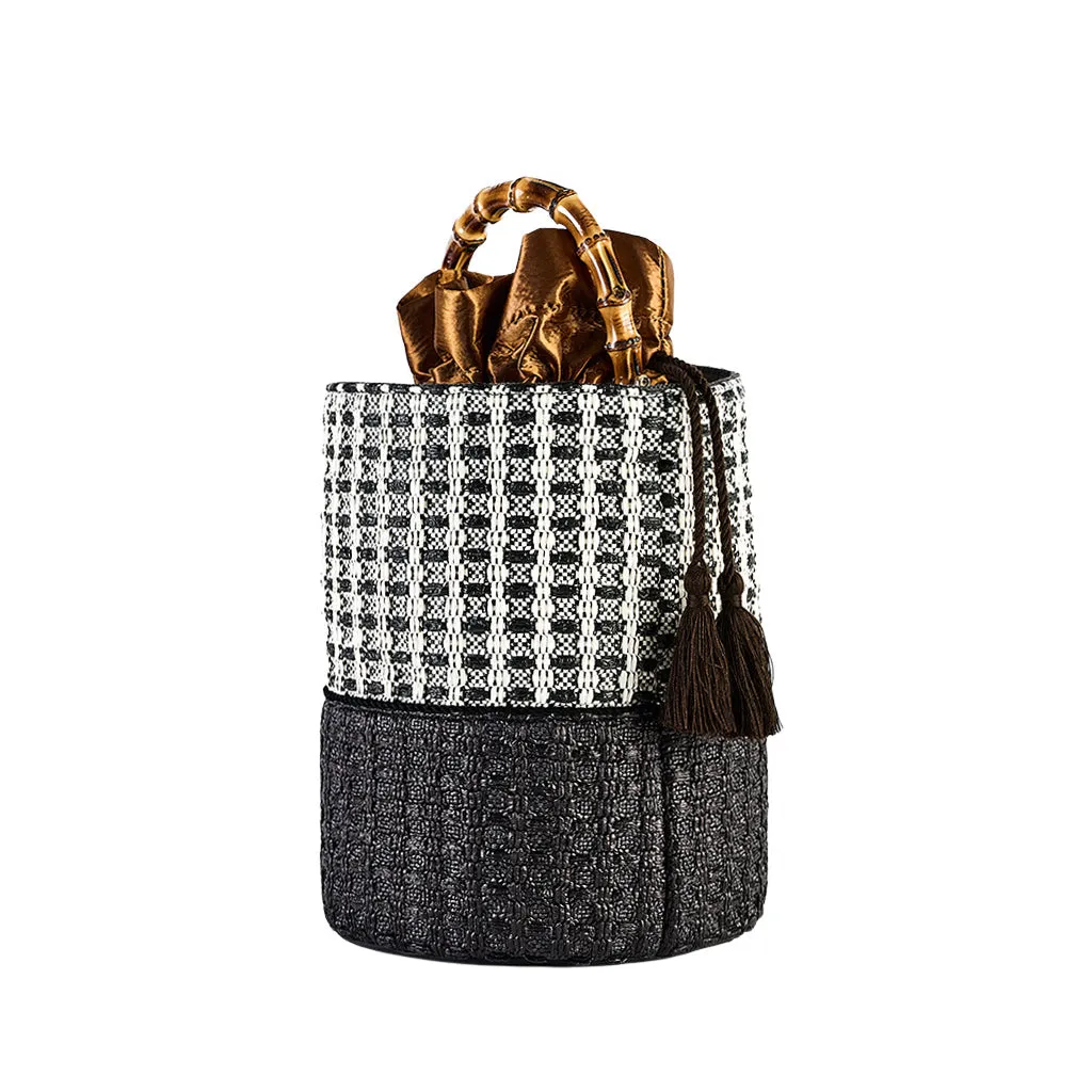 Naxos Cross Raffia Bucket Bag by Viamailbag