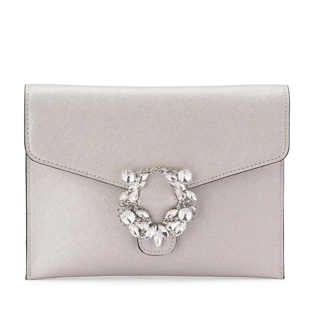 Olga Berg Analee Crystal Trim Clutch