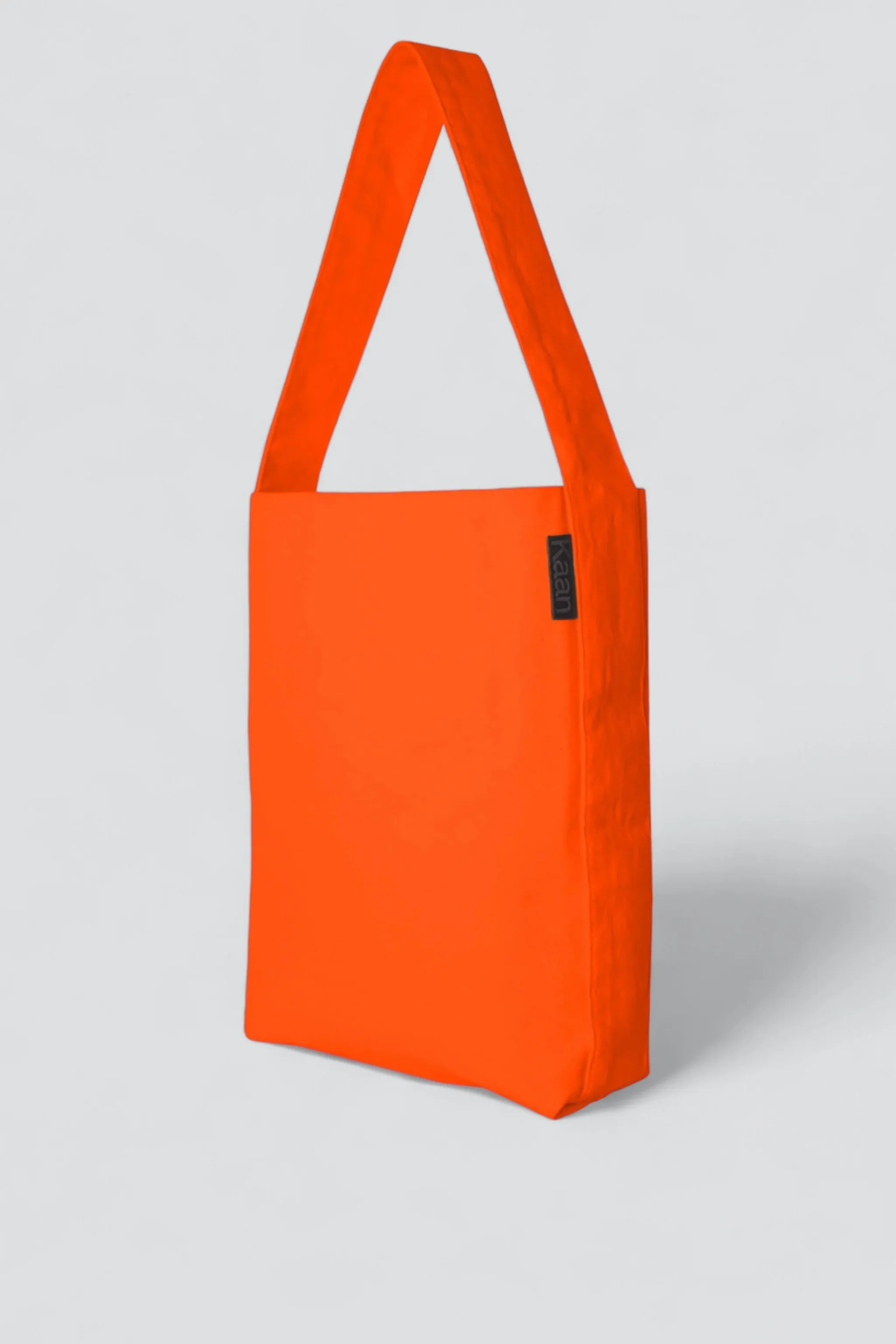 Orange Water Repellant Cotton Midi Bucket Tote